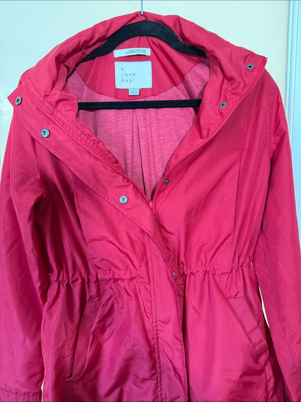 a new day Pink Hooded Cinch-Waist Trench Coat